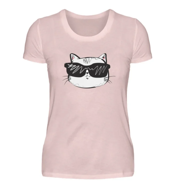 Coole Katze mit Sonnenbrille - Damen Premiumshirt