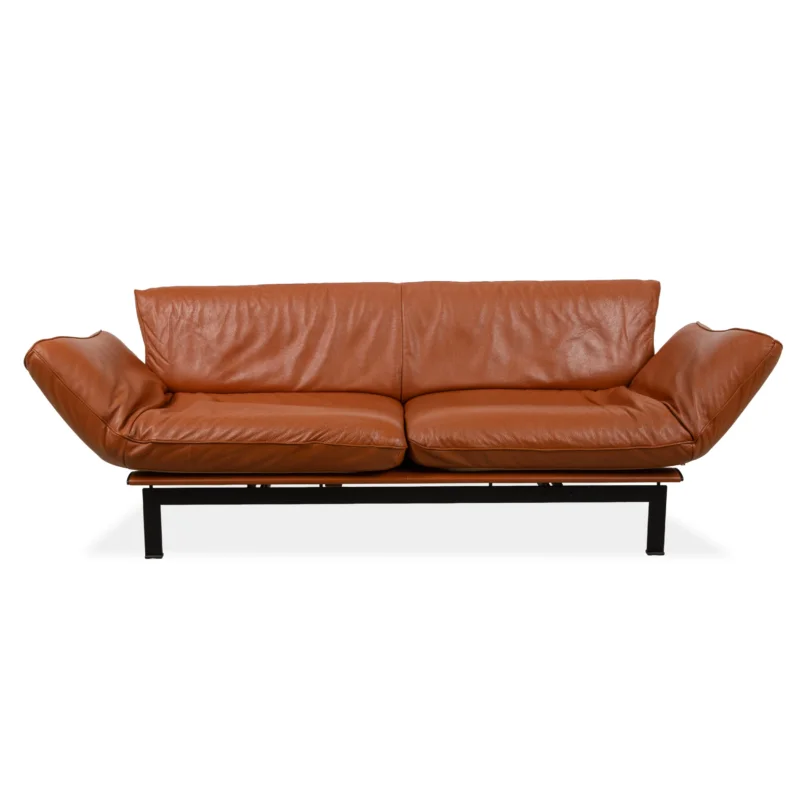 de Sede DS-140 Zweisitzer Sofa Leder Cognac Braun manuelle Funktion
