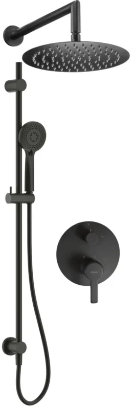 DEANTE Arnika Unterputz - Duschset mit Brausestange und Kopfbrause // Nero // NAC - N6QP erhältlich bei Twoda Shop