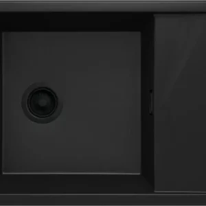DEANTE Magnetic Granitspülbecken Magnetisch mit Abtropffläche // Nero // ZRM - N113 erhältlich bei Twoda Shop