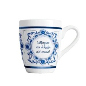 Delfts blauwe mok - Niet zeuren van Paper Dreams koop je bij Partywinkel