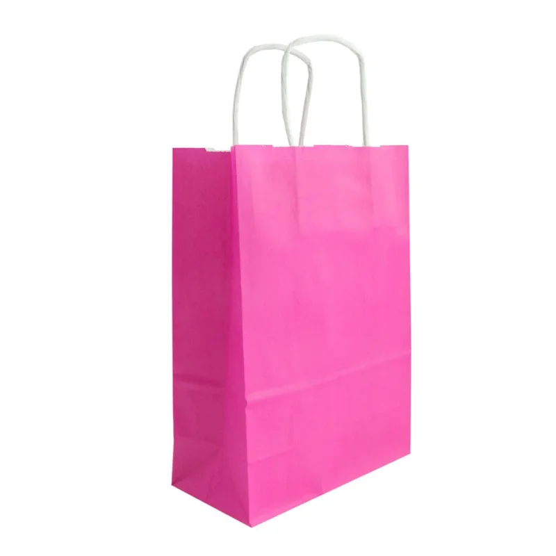 50x Papiertüten fuchsia in verschiedenen Größen