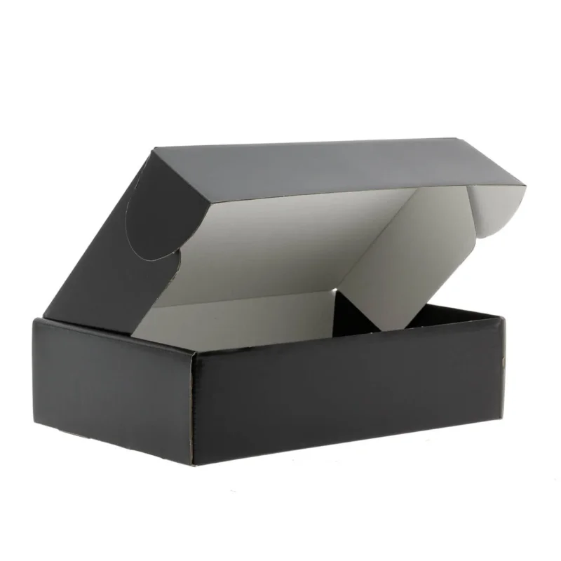 25x Postkartons Schwarz 280x190x75mm