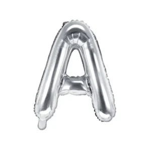 Folie Ballon Letter A Zilver Leeg 35cm van Partydeco koop je bij Partywinkel
