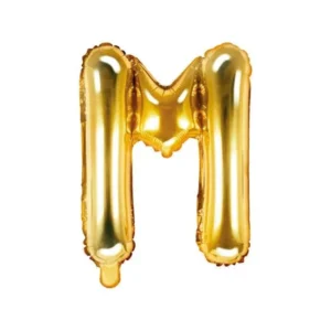 Folie Ballon Letter M Goud Leeg 35cm van Partydeco koop je bij Partywinkel