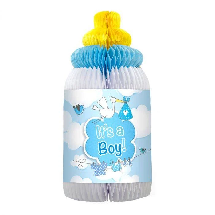 Geboorte Honeycomb Jongen Babyfles 33cm van Folat koop je bij Partywinkel