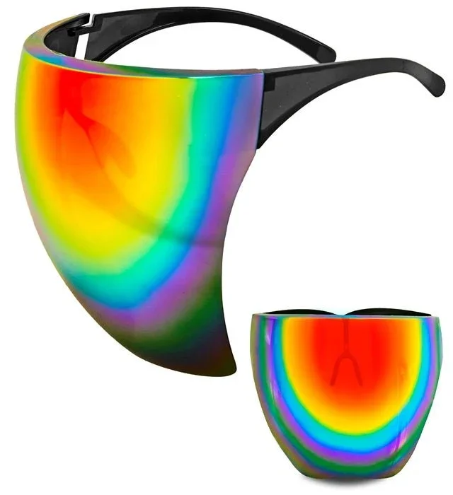 Gezichtsscherm Spiegellens Regenboog van Widmann koop je bij Partywinkel