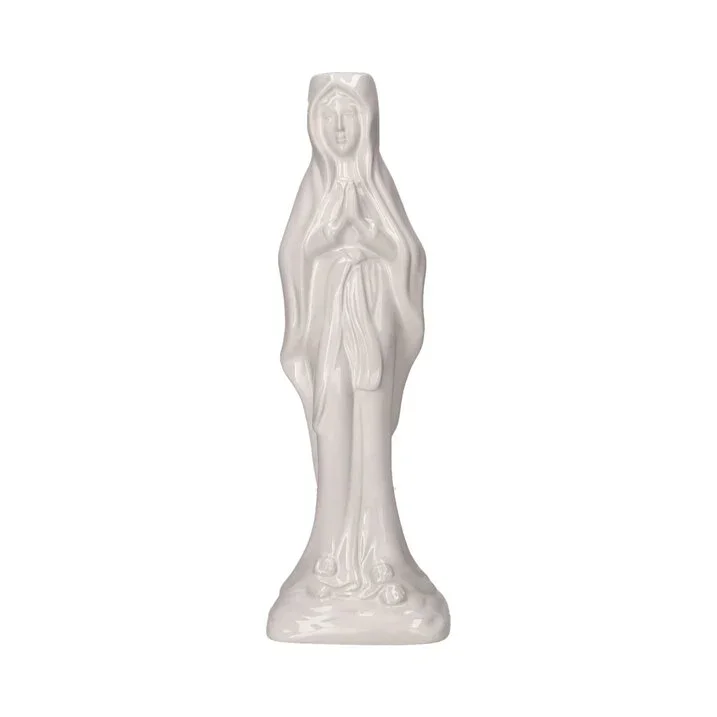 Weißer Kerzenhalter Madonna von GiftCompany aus Steingut