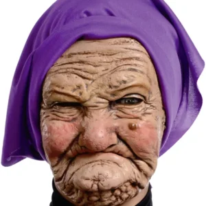 Grantige Oma Maske mit Kopftuch