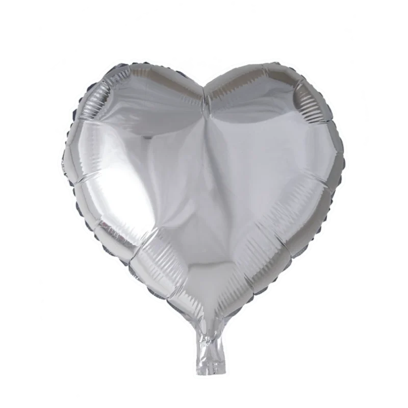 Helium Ballon Hart Zilver 45cm leeg van WeFiesta koop je bij Partywinkel