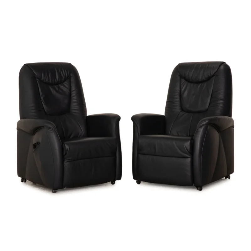 Himolla 9771 Leder Sessel GarniturDunkelblau Blau elektrische Funktion Relaxfunktion Aufstehhilfe
