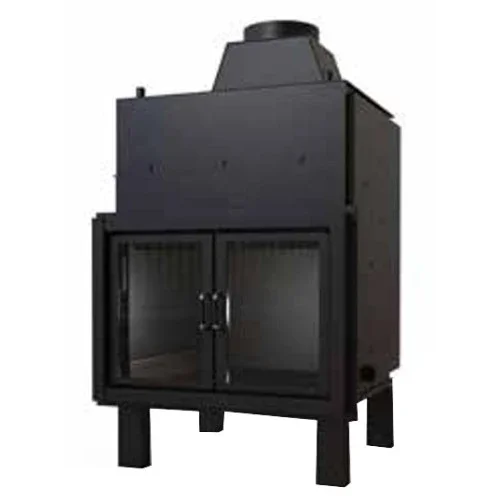 ctm termocamino a legna ctm basic eco s0 24 kw solo riscaldamento con scambiatore full link e chiusura antine