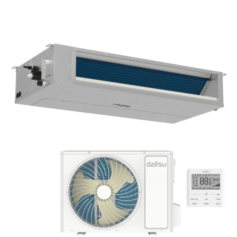 daitsu condizionatore canalizzato daitsu 36000 btu acd36tkdbs trifase r 32 wi fi integrato con comando a filo