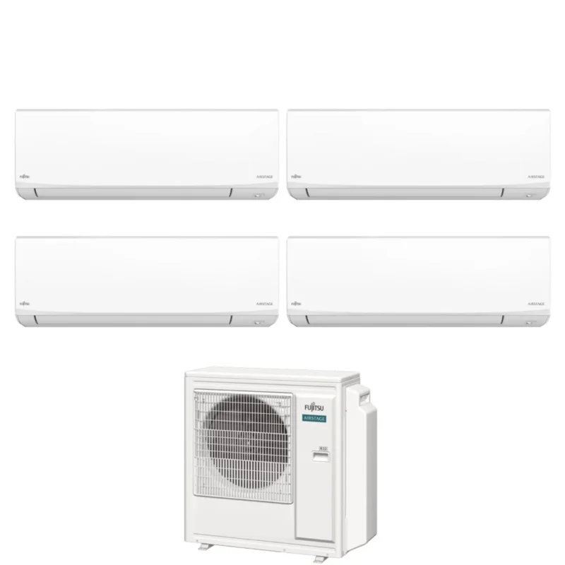 fujitsu condizionatore quadri split fujitsu kj white 7121214 con aoeg30kbta4 r 32 wi fi integrato