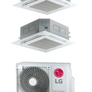 lg condizionatore a cassetta dual split lg standard 918 btu con mu3r19 r 32 wi fi optional con pannello