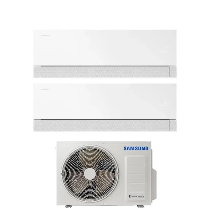 samsung condizionatore dual split samsung premiere white 712 con aj050txj2kg r 32 wi fi integrato