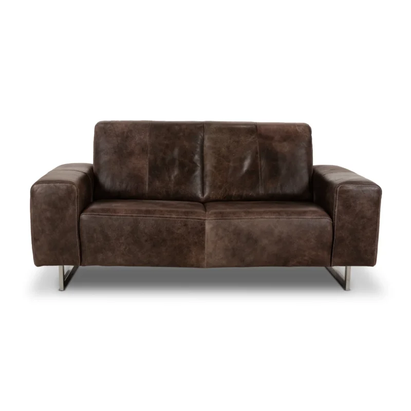 Koinor Gamma Leder Zweisitzer Braun Sofa Couch