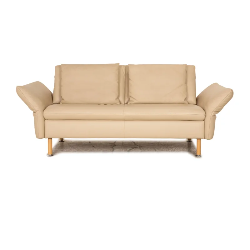 Koinor Vittoria Leder Zweisitzer Creme Sofa Couch Funktion