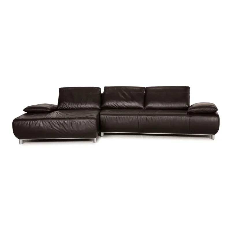 Koinor Volare Leder Sofa Dunkelbraun Ecksofa Couch Funktion