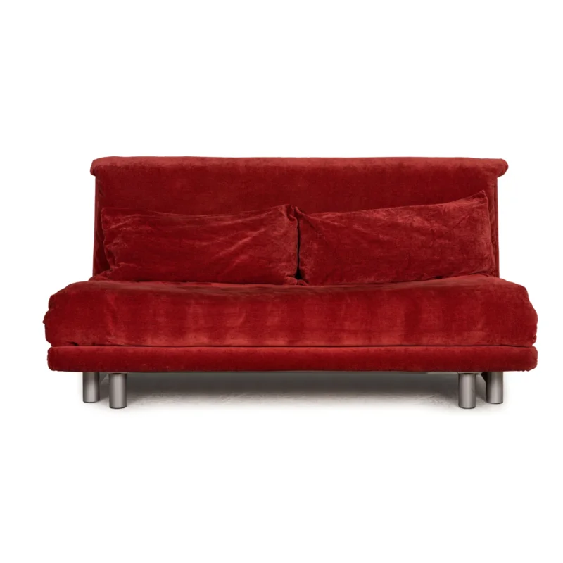 ligne roset Multy Stoff Sofa Rot Dreisitzer Couch Funktion Schlaffunktion