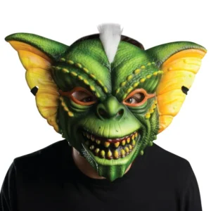 Masque Gremlins™ pour adulte vert avec crête blanche