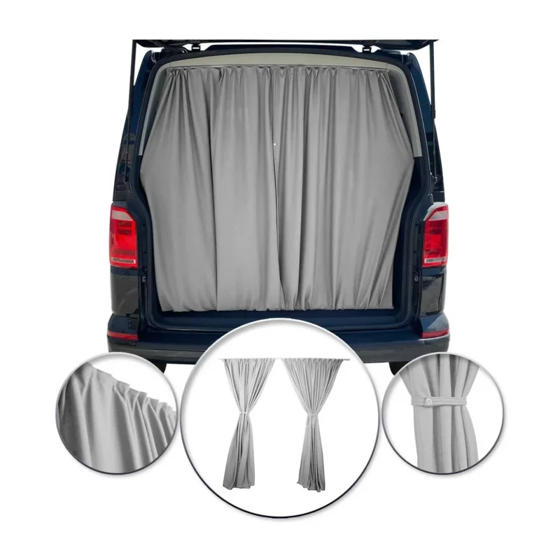 Maß Gardinen Sonnenschutz für Peugeot Boxer H3 Heckklappe Vorhänge Grau