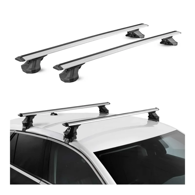 Dachträger für Renault Scénic IV 2016-2023 Aluminium 2 Stück 75 kg TÜV Silber
