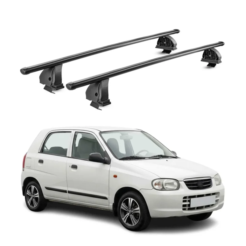 Stahl Dachträger für Suzuki Alto HA24 2002-2009 TÜV Abschließbar 2tlg Schwarz