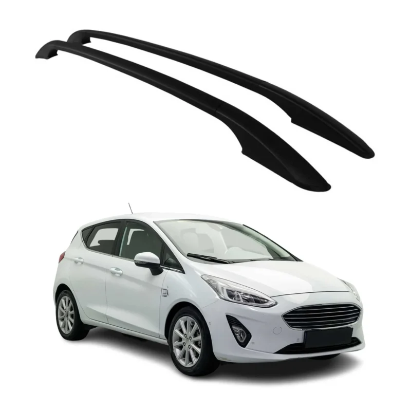 Dachreling Relingträger für Ford Fiesta mk7 2018-2023 3-Tür Aluminium Schwarz 2x