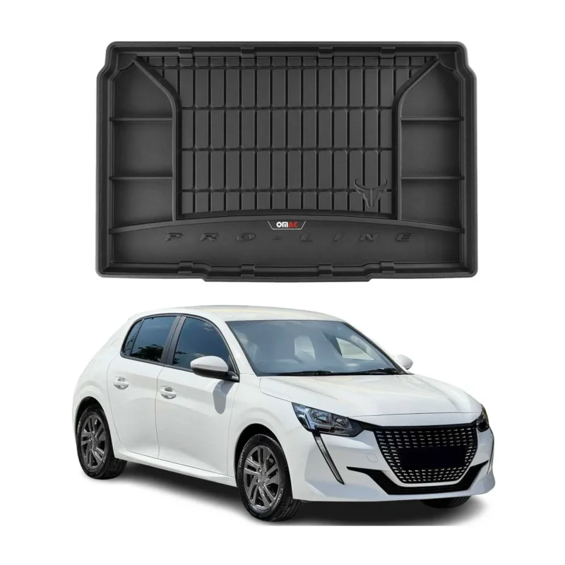OMAC Gummi Kofferraumwanne für Peugeot 208 2019-2026 TPE Laderaumwanne Schwarz