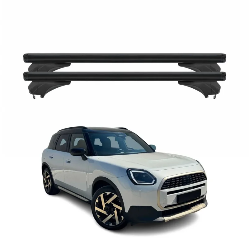 Menabo Dachträger Grundtäger für Mini Countryman U25 2023-2026 Alu Schwarz 2 tlg