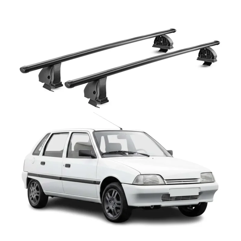 Stahl Dachträger für Citroen AX 1986-1998 TÜV Abschließbar 75 kg 2tlg Schwarz