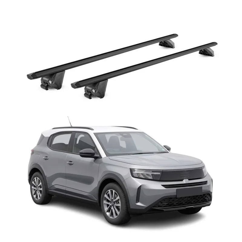 Dachträger Grundtäger für Opel Frontera 2024-2026 Aluminium Schwarz 2 tlg ABE