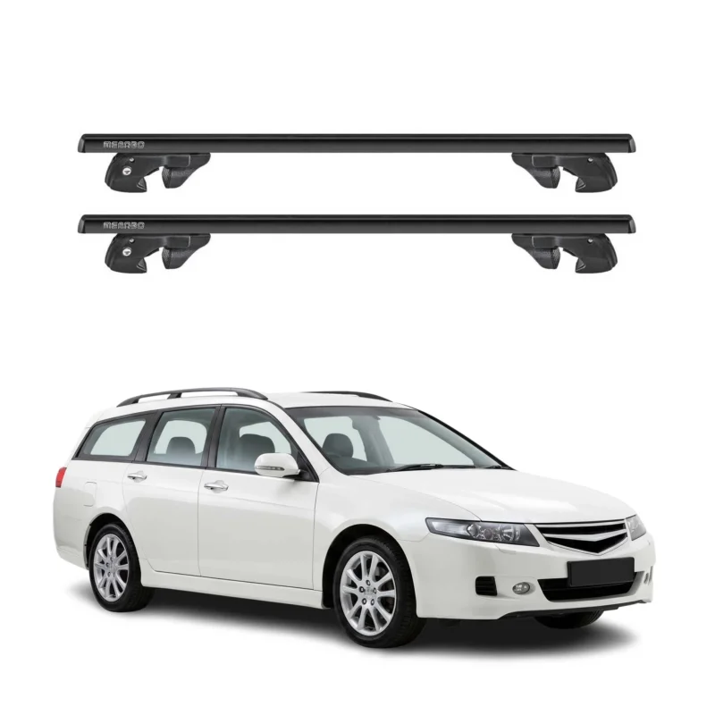 Dachträger Grundtäger für Honda Accord mk7 Kombi 2003-2008 Alu TÜV Schwarz 2tlg