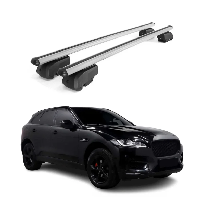 Dachträger Gepäckträger für Jaguar F-Pace 2016-2025 ABE Aluminium Grau 2x