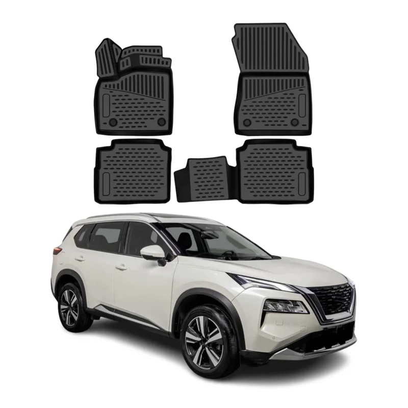 OMAC Gummimatten Fußmatten für Nissan X-Trail T33 IV Electric 2022-2026 Schwarz