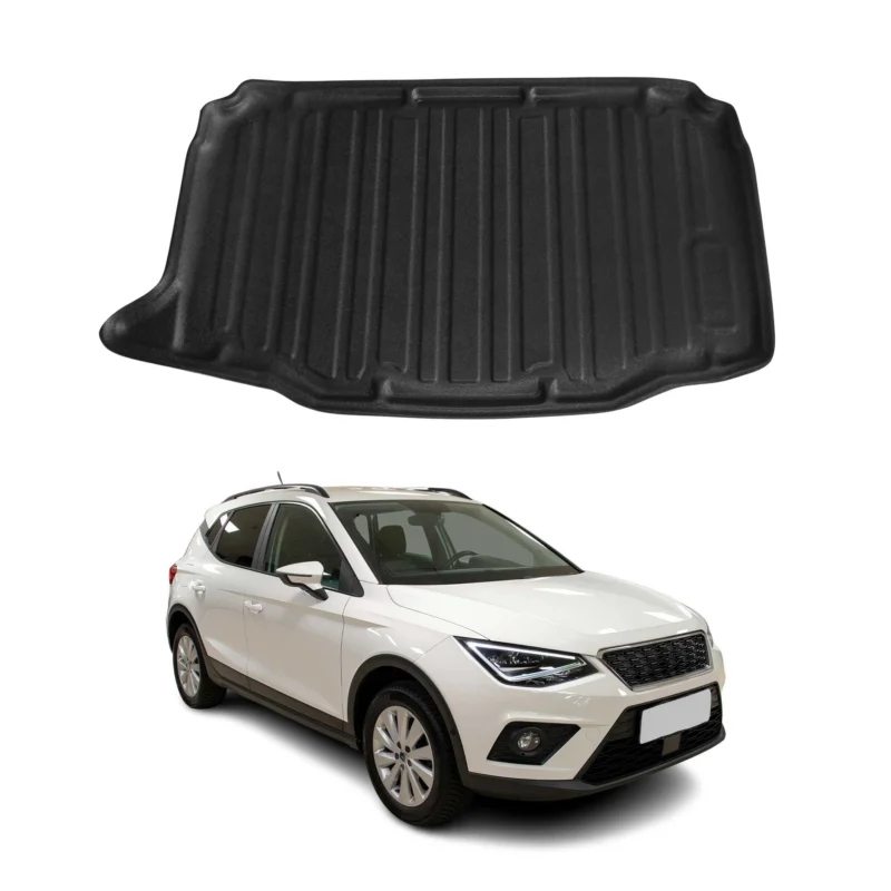 Kofferraumwanne Laderaumwanne für Seat Arona 2017-2026 Untere Gummi TPE Schwarz
