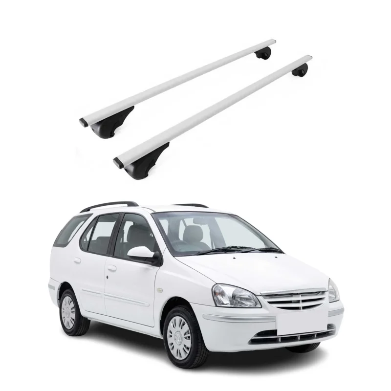 Dachträger Grundträger für Tata Indigo I Kombi 2002-2009 TÜV Aluminium Silber 2x