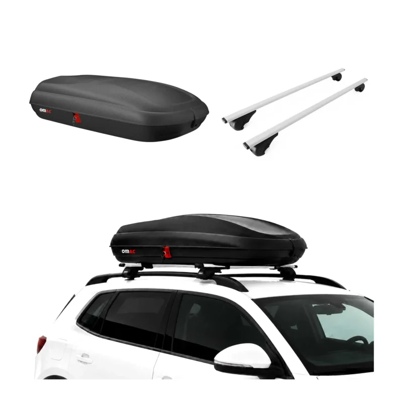 Carbonlook Dachbox 320L + Dachträger Seat Ateca 2016-2026 Silber Abschließbar
