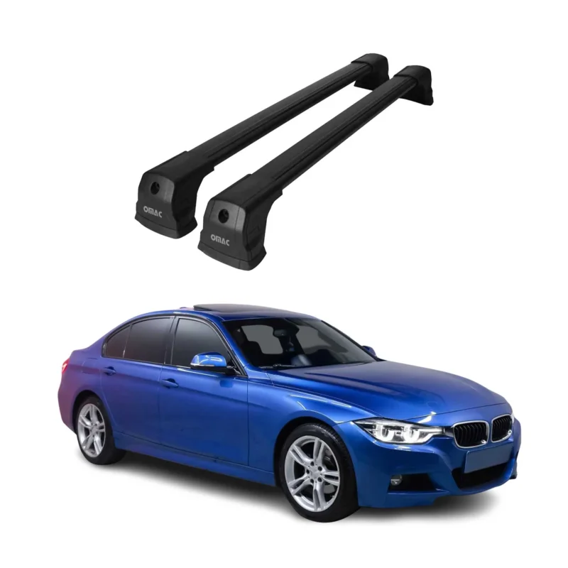 Dachträger Gepäckträger für BMW 3er F30 2012-19 Grundträger Aluminium Schwarz 2x