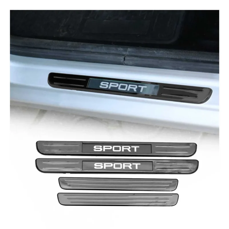 Einstiegsleisten Türschweller Sport für Togg T10X T10F Edelstahl Dunkel 4x