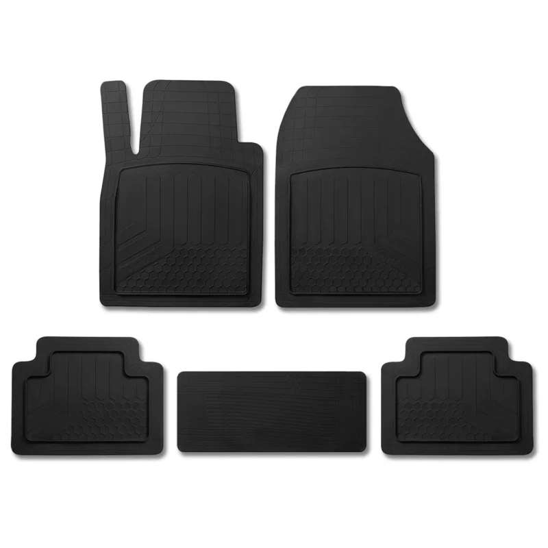 Fußmatten Gummimatten 3D Matte für Opel Crossland X Gummi Universal Schwarz 5tlg