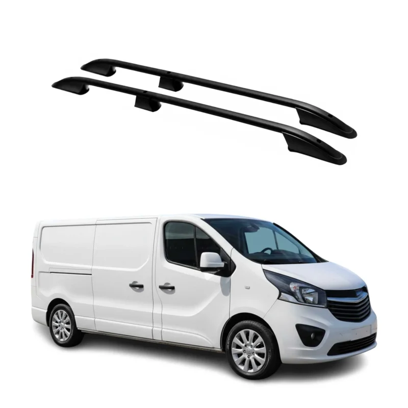 Dachreling für Renault Trafic / Opel Vivaro B 2014-2026 L2 Langer Alu Schwarz