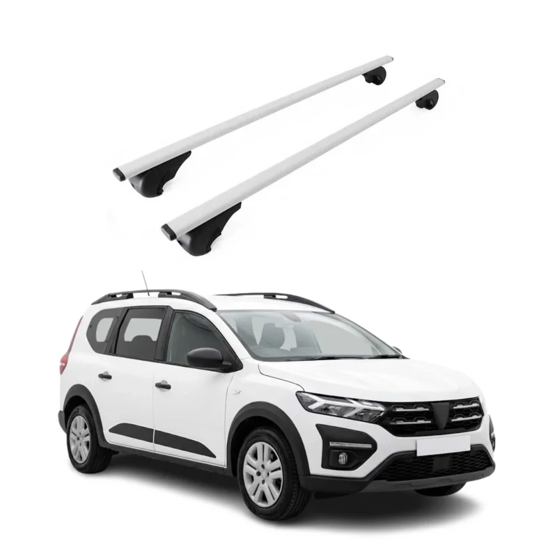 Dachträger Grundträger für Dacia Jogger 2022-2026 Stahl Silber 2tlg
