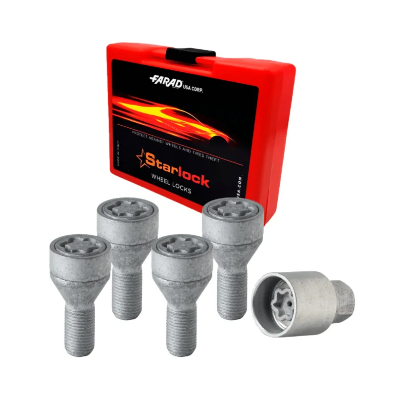 Radschloss Satz für MG MG ZS / Astor/ HS/ MG5/ MG3 ab 2019 Silber 4tlg M14X1.5