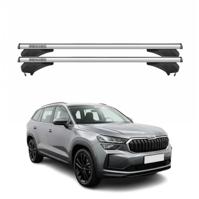 Menabo Dachträger Grundtäger für Skoda Kodiaq II 2024-2026 Aluminium Silber 2tlg