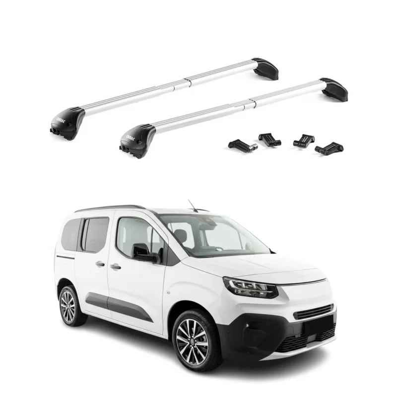 Dachträger Grundtäger für Fiat Doblo 2024-2026 5Tür 100kg Alu Silber 2 tlg ABE