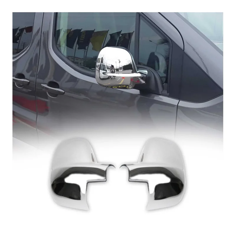 Spiegelkappen Spiegelabdeckung für Citroen Berlingo 2012-2018 Chrom ABS Silber