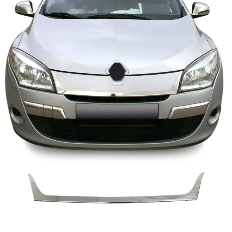 Kühlergrill Leisten Grillleisten für Renault Megane 2009-2012 Edelstahl Chrom