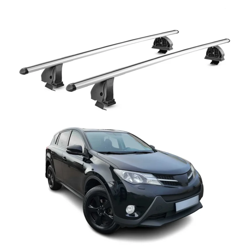 Alu Dachträger für Toyota Rav4 IV XA40 2013-2018 TÜV T-Nut 75 kg 2tlg Silber